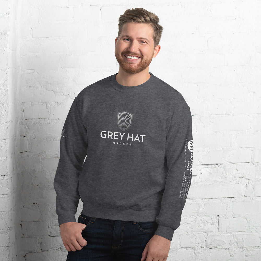 Grey Hat Hacker - Unisex Sweatshirt by DarkByteGear