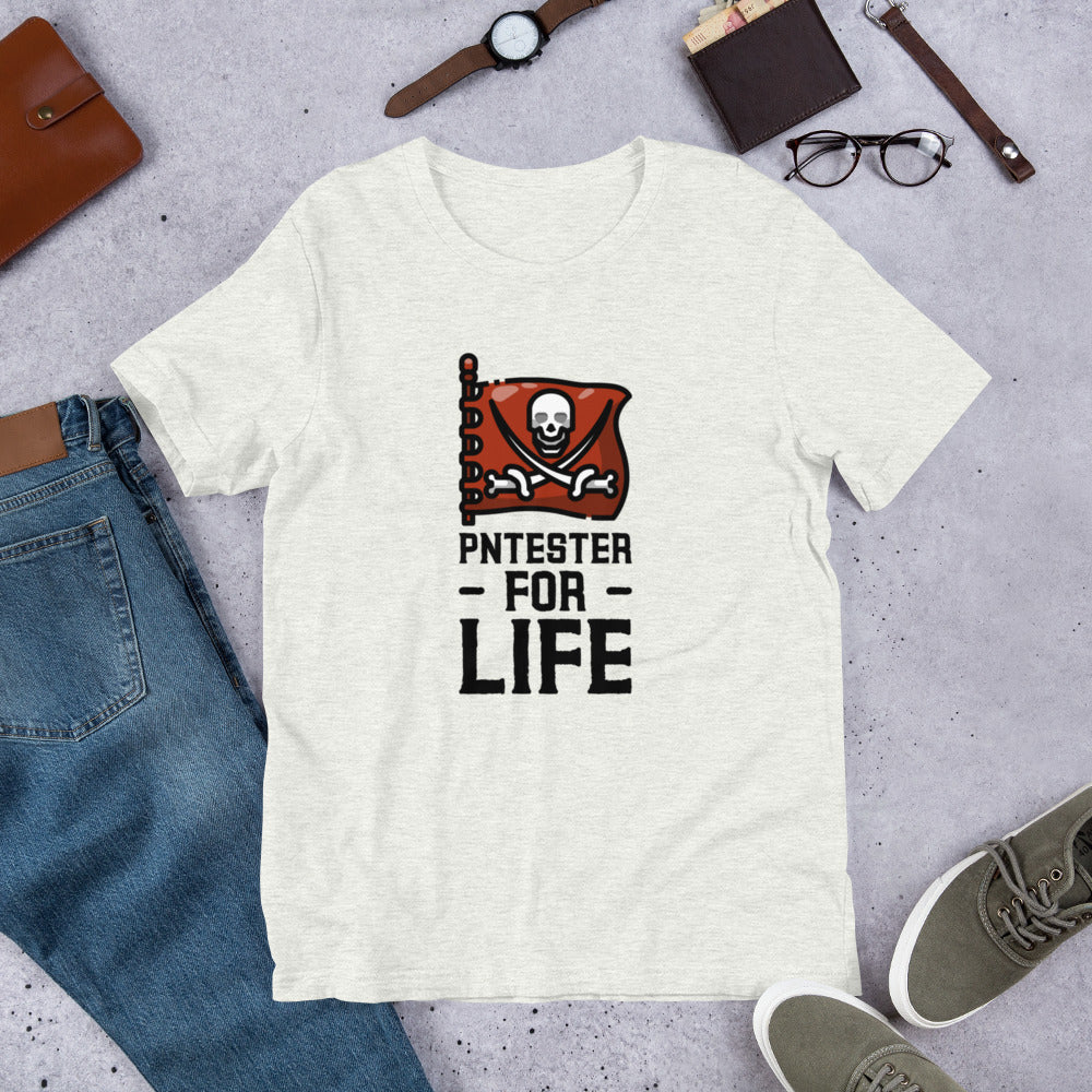 Pentester for life - Short-Sleeve Unisex T-Shirt (black text) by DarkByteGear