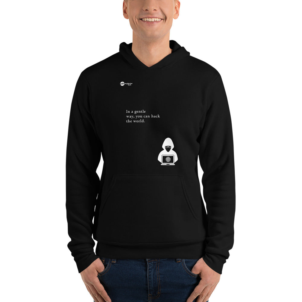 You can hack the world - Unisex hoodie (white text) by DarkByteGear