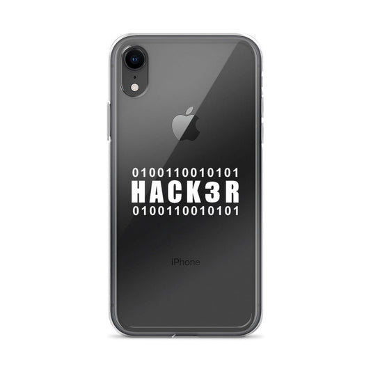 0100110010101 Hack3r - iPhone Case (white text) by DarkByteGear