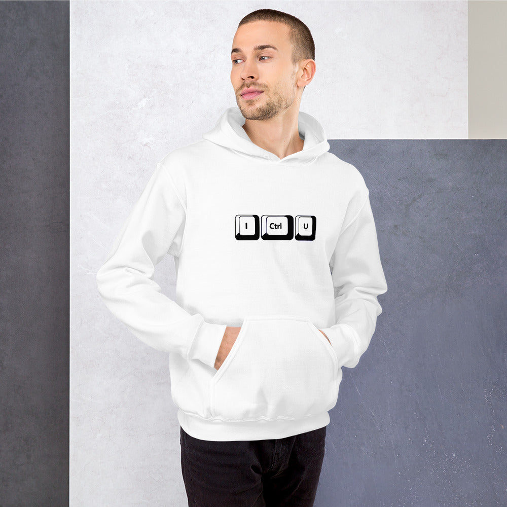 I Ctrl U - Unisex Hoodie (black text) by DarkByteGear