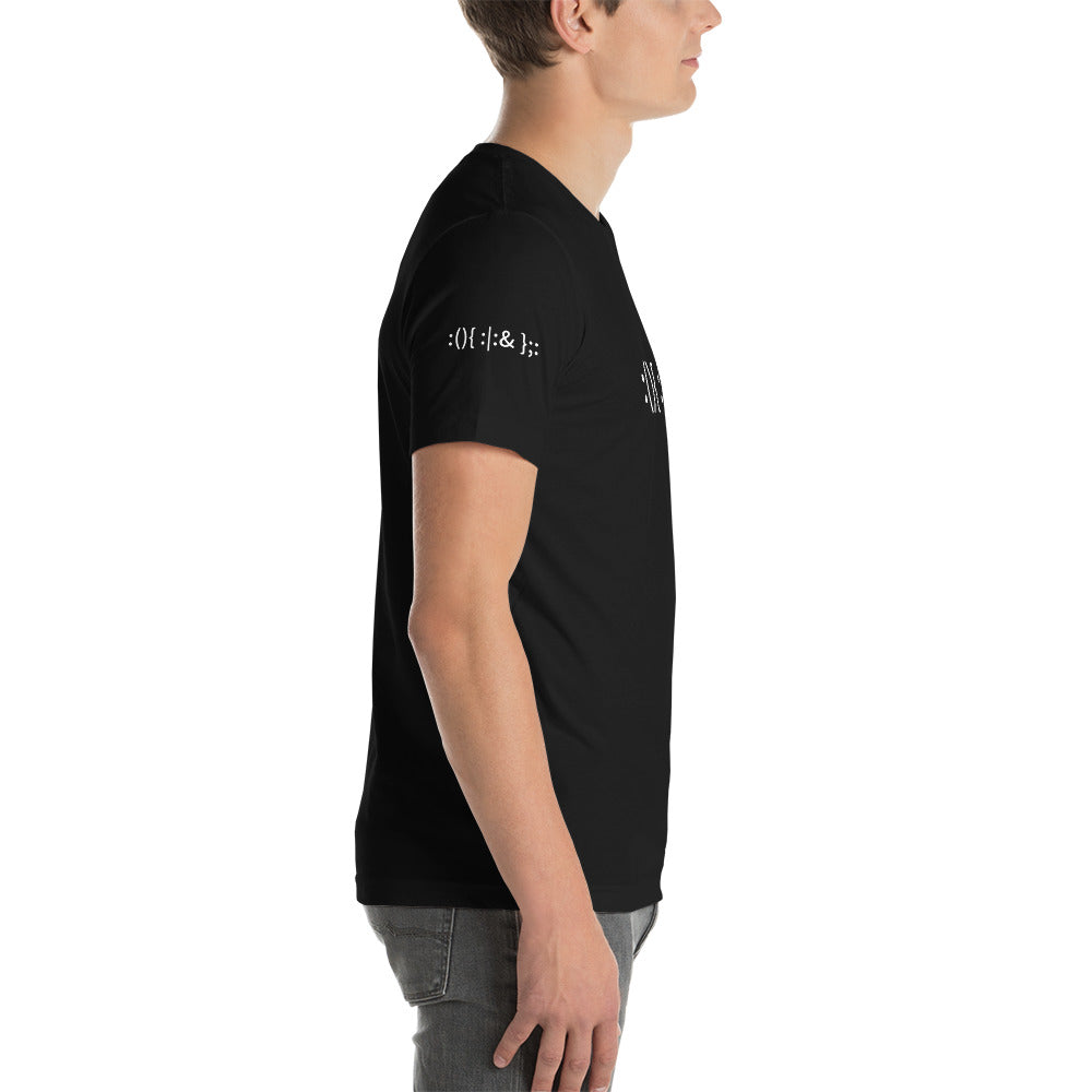 Linux Hackers - Bash Fork Bomb - Text Short-Sleeve Unisex T-Shirt by DarkByteGear