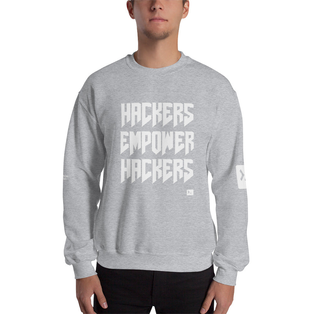 Hackers empower hackers - Unisex Sweatshirt by DarkByteGear