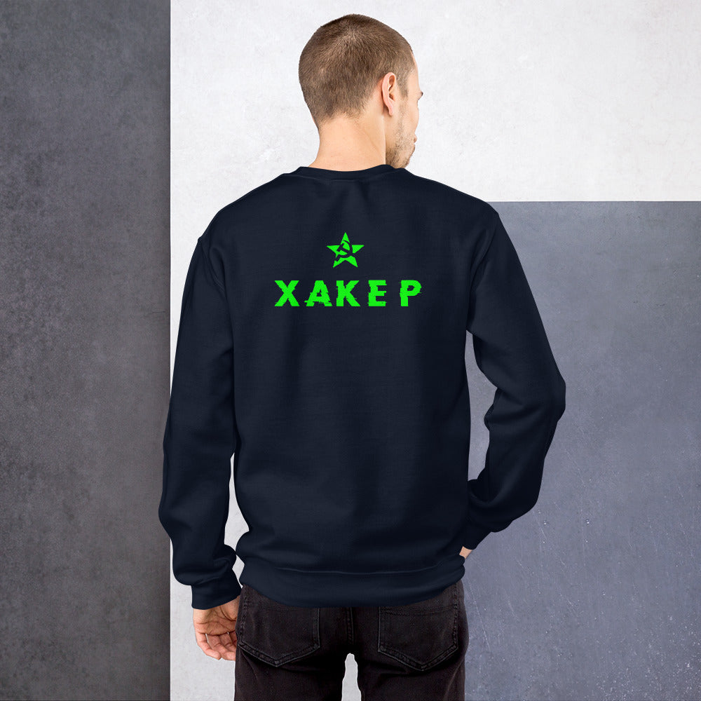 X A K E P - Unisex Sweatshirt (green) by DarkByteGear