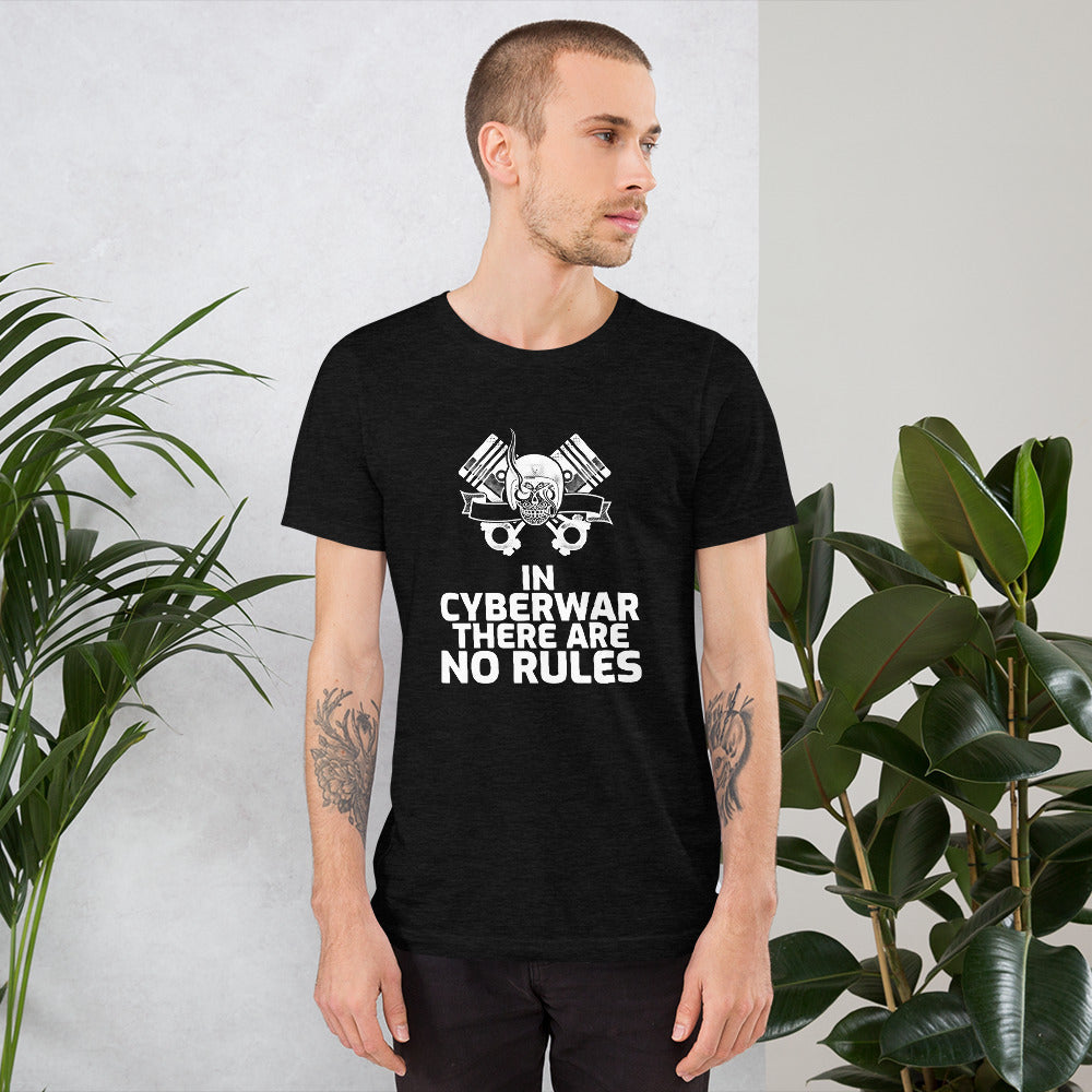 In cyberwar, there are no rules - Short-Sleeve Unisex T-Shirt by DarkByteGear