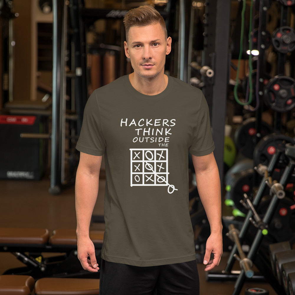 Hackers think outside the box - Short-Sleeve Unisex T-Shirt by DarkByteGear