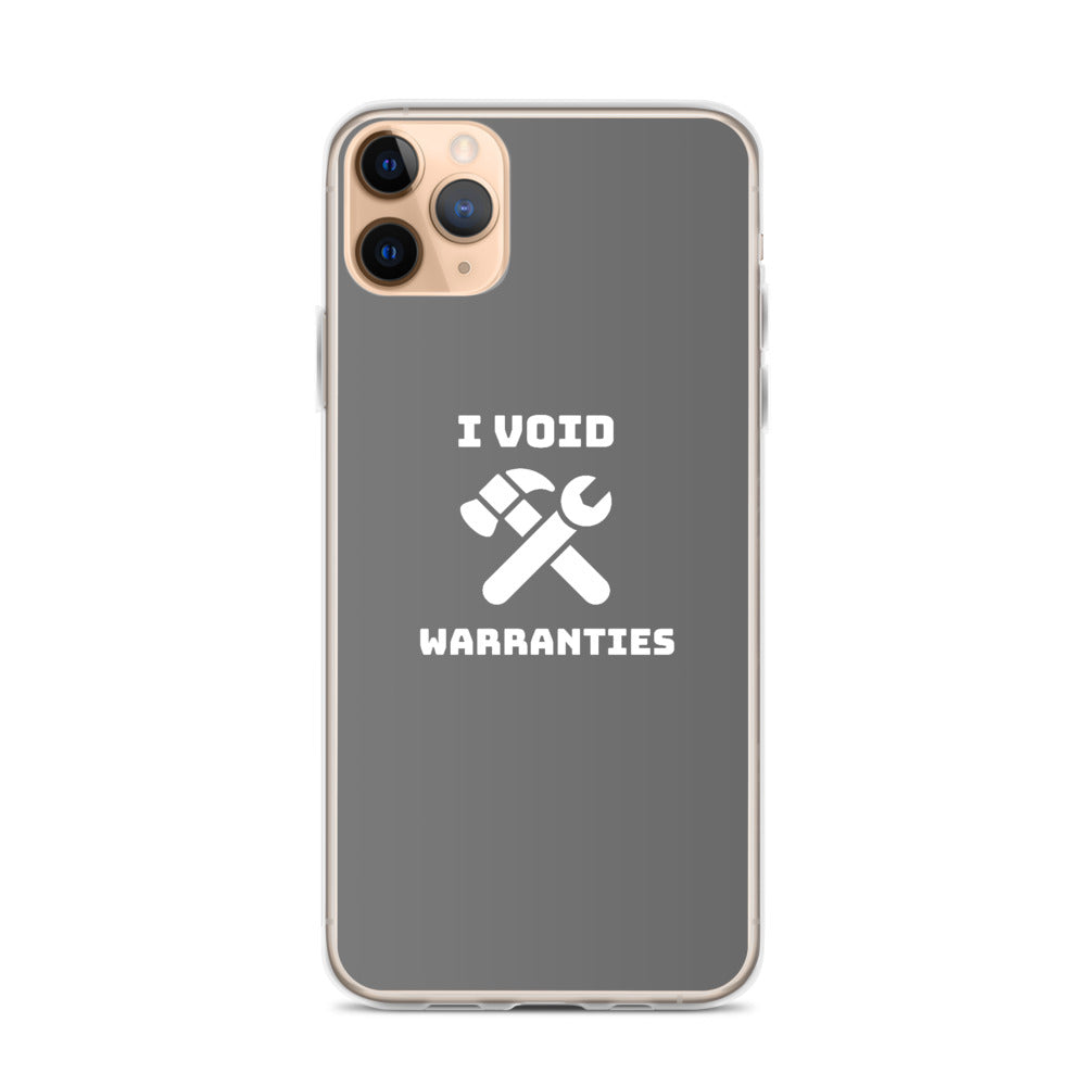 I void warranties - iPhone Case (grey) by DarkByteGear