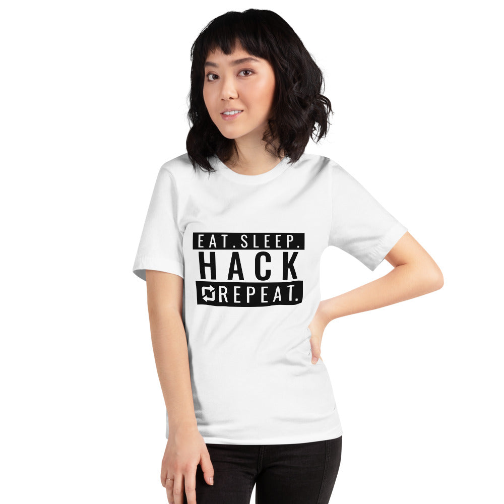 Eat seep hack repeat - Short-Sleeve Unisex T-Shirt by DarkByteGear