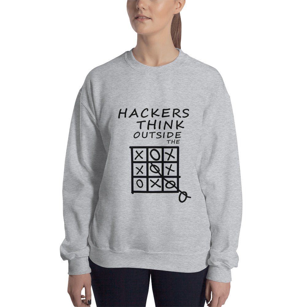 Hackers think outside the box - Unisex Sweatshirt by DarkByteGear