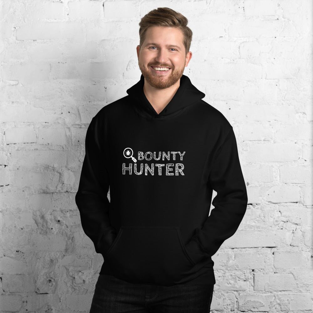 Bug bounty hunter - Hooded Sweatshirt (white text) by DarkByteGear