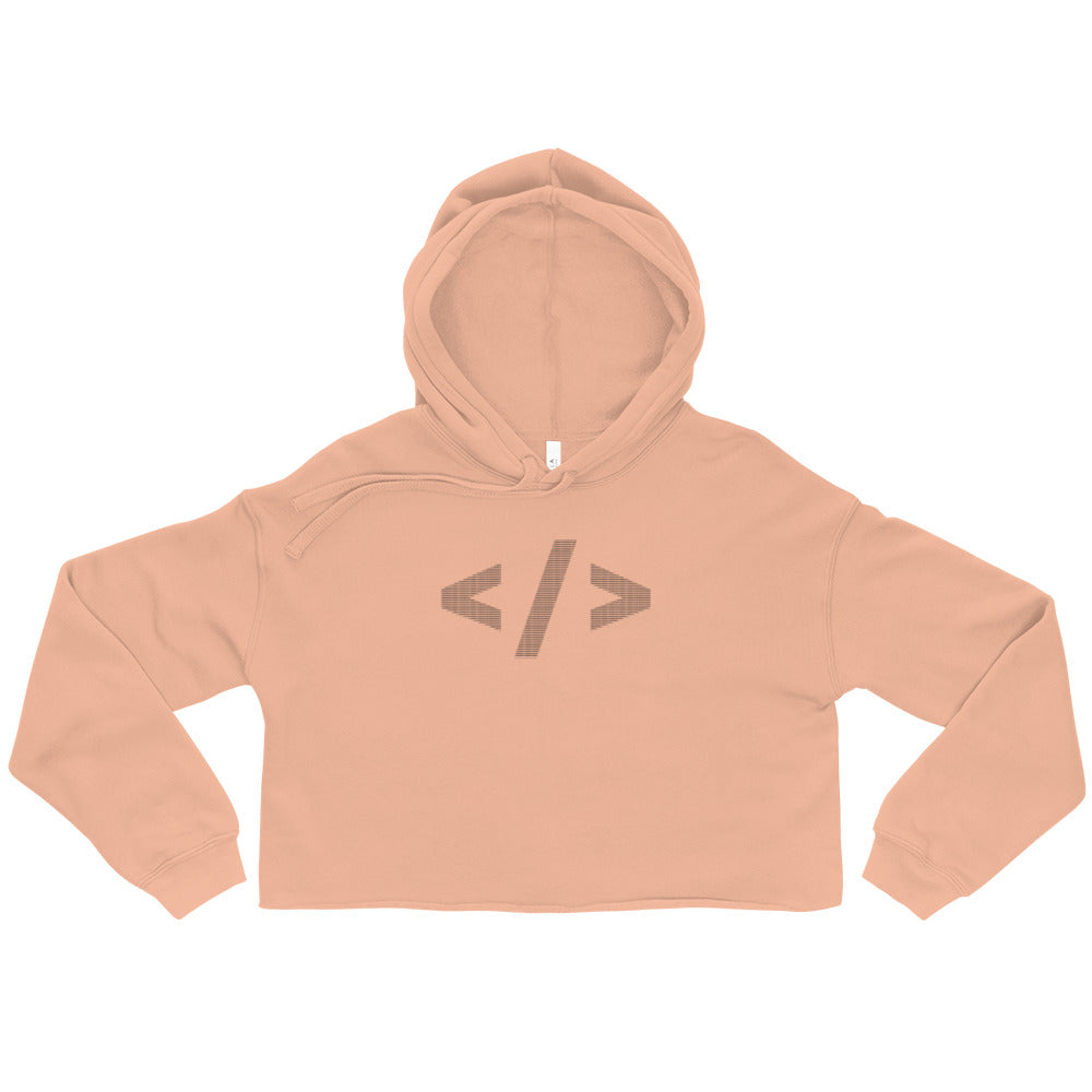 Culture of code in ASCII characters - Crop Hoodie by DarkByteGear