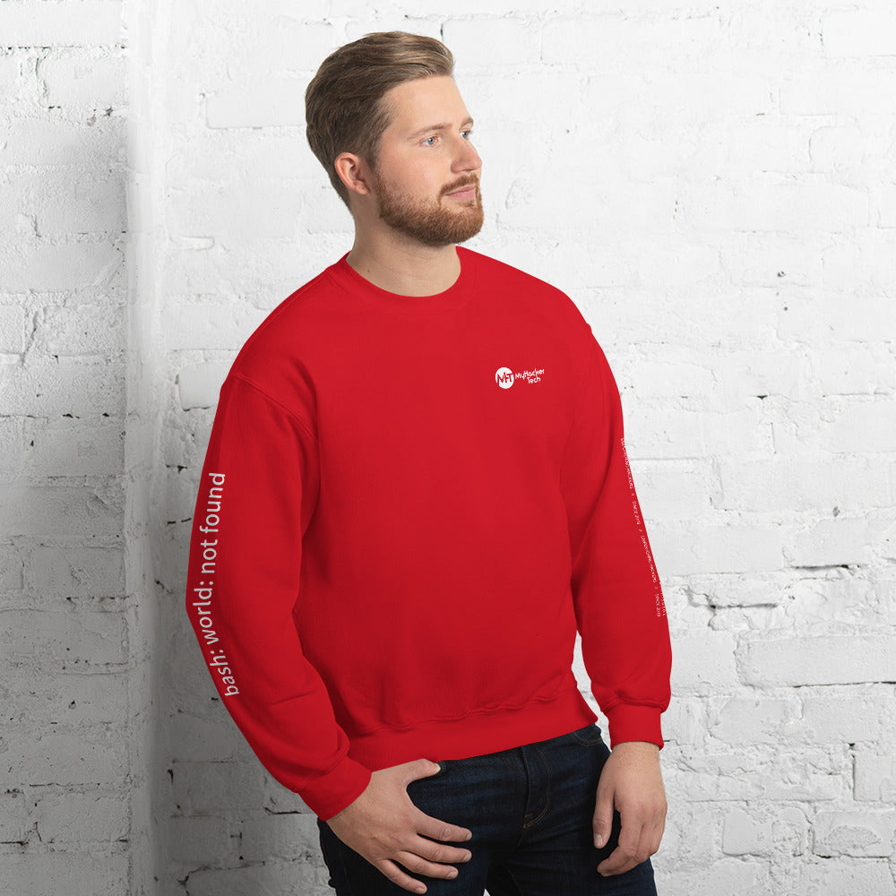 Linux Tweaks - world not found - Unisex Sweatshirt ( with all sides designs) by DarkByteGear