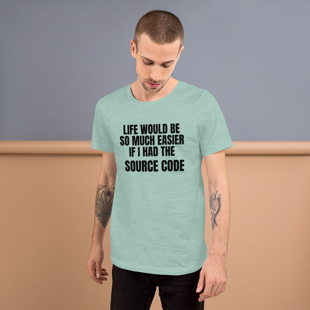 Source code - Short-Sleeve Unisex T-Shirt (black text) by DarkByteGear