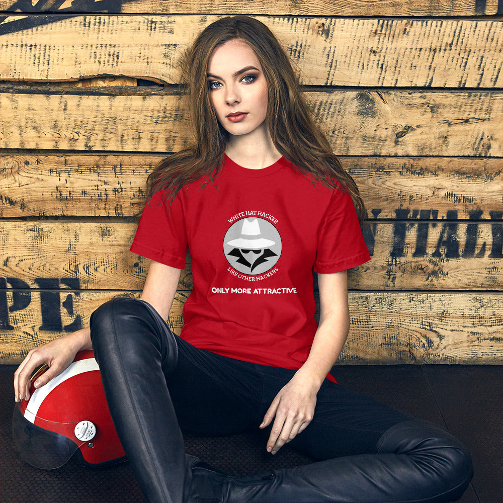 Like other hackers only more attractive - Short-Sleeve Unisex T-Shirt (white text) by DarkByteGear