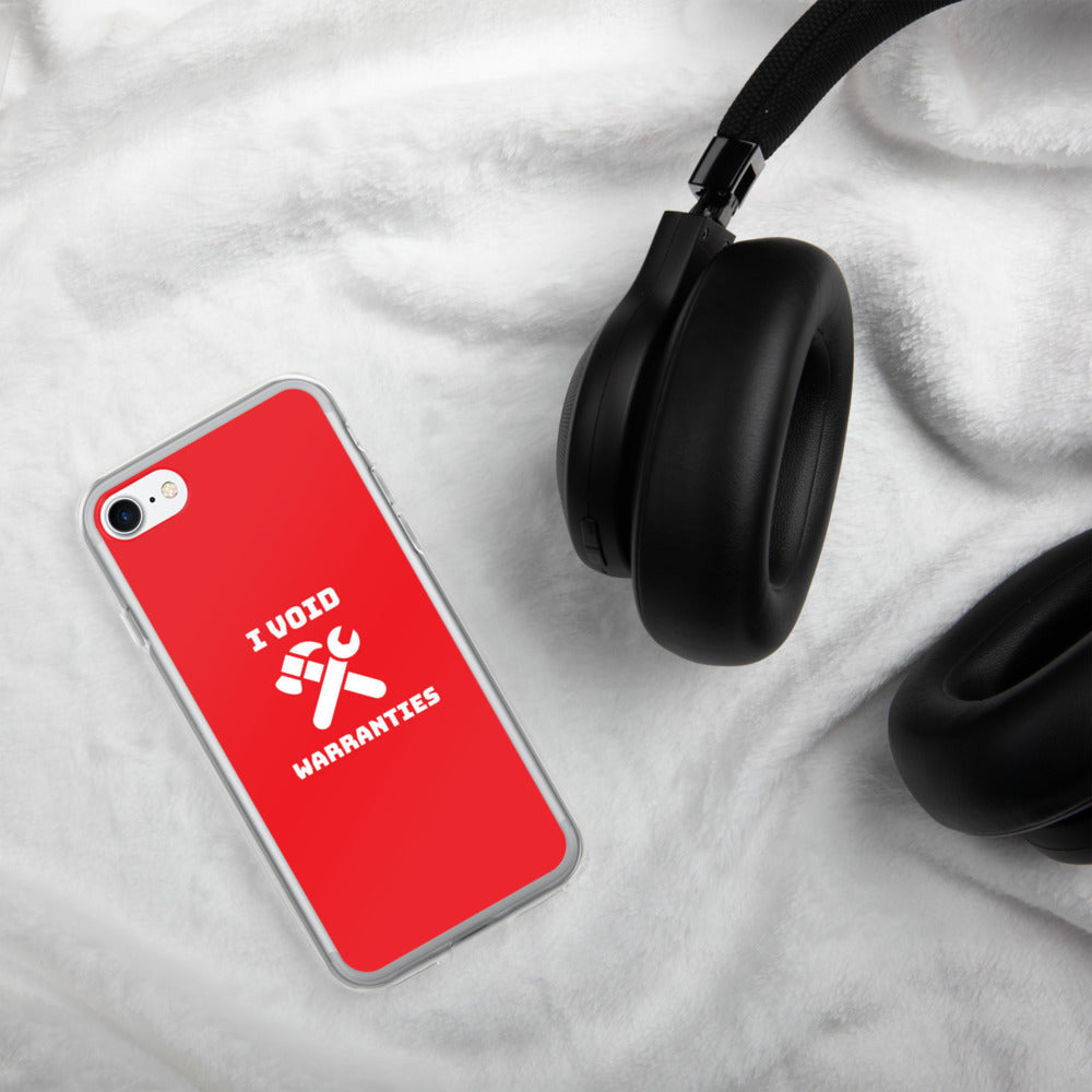 I void warranties - iPhone Case (red) by DarkByteGear