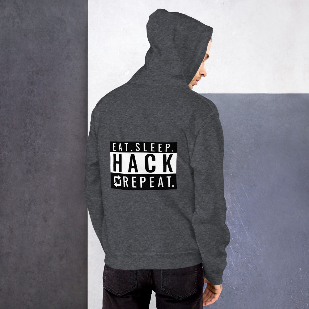 Eat Sleep Hack Repeat - Unisex Hoodie by DarkByteGear