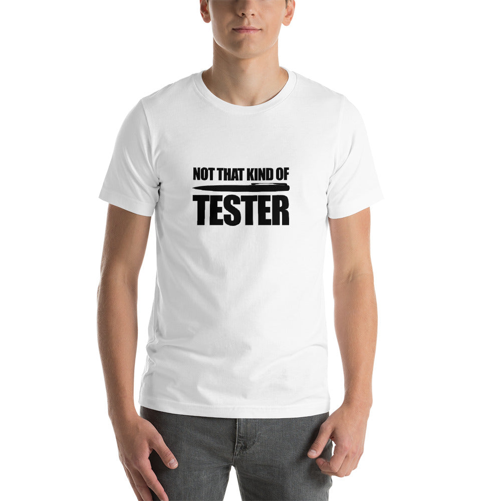 Not that kind of pen tester - Short-Sleeve Unisex T-Shirt (black text) by DarkByteGear