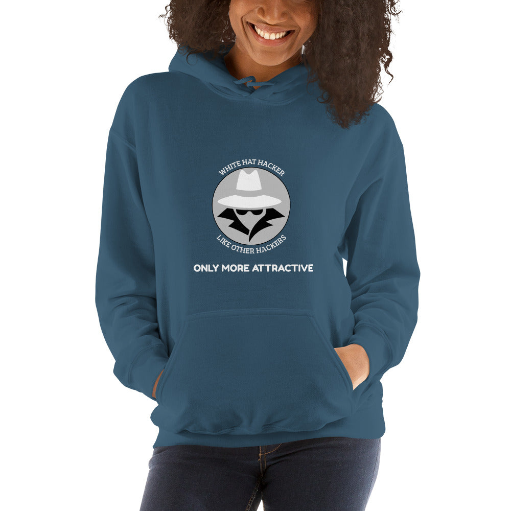 Like other hackers only more attractive - Unisex Hoodie (white text) by DarkByteGear