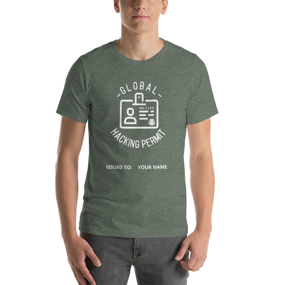 Global Hacking Permit 3389 - Short-Sleeve Unisex T-Shirt by DarkByteGear
