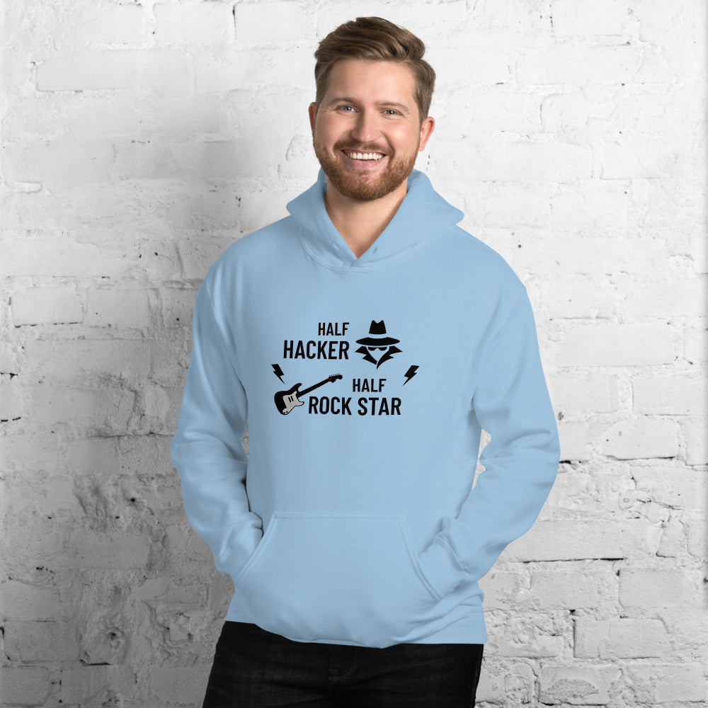 Half Hacker Half Rock Star - Unisex Hoodie by DarkByteGear