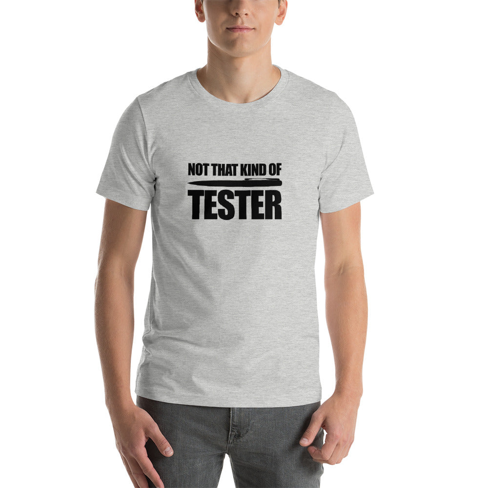 Not that kind of pen tester - Short-Sleeve Unisex T-Shirt (black text) by DarkByteGear