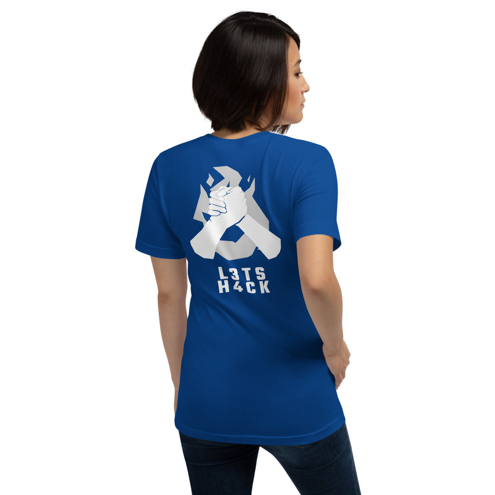 L3ts H4ck - Short-Sleeve Unisex T-Shirt (white text) by DarkByteGear