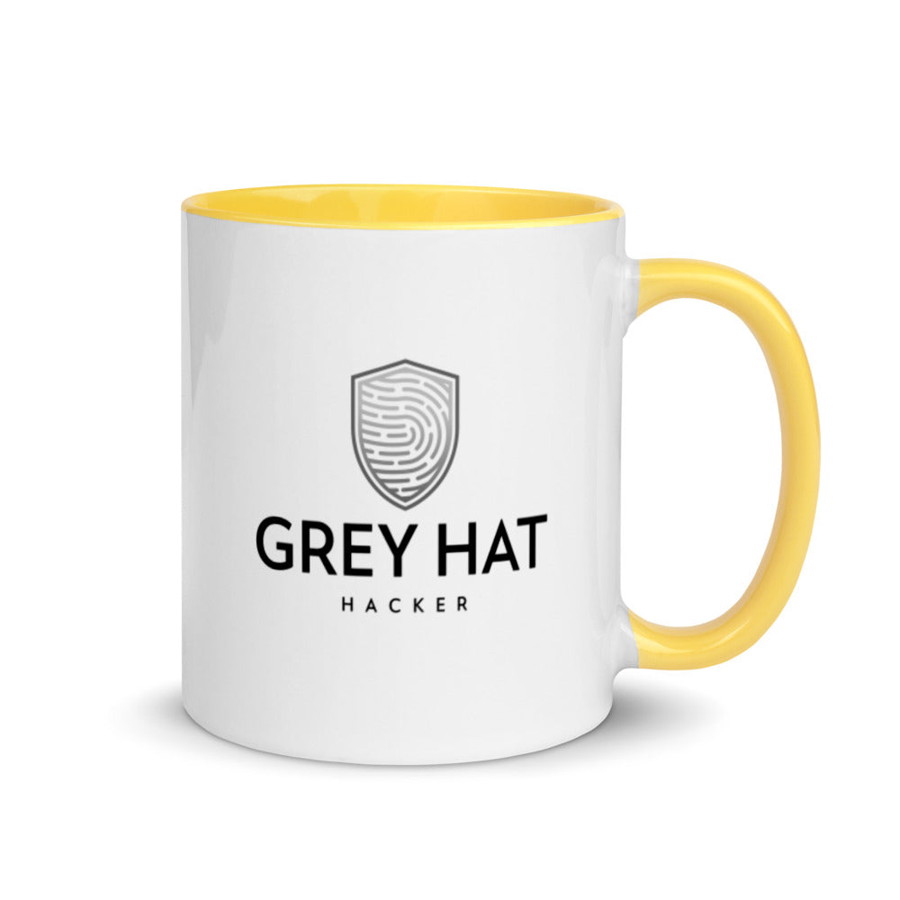 Grey Hat Hacker v1 - Mug with Color Inside by DarkByteGear