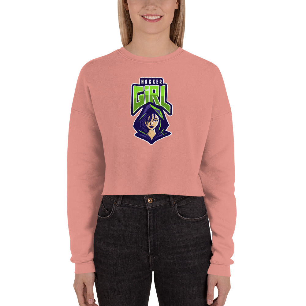 Hackergirl v.1 - Crop Sweatshirt by DarkByteGear