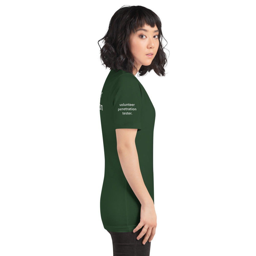 volunteer penetration tester - Short-Sleeve Unisex T-Shirt ( with all sides designs) by DarkByteGear