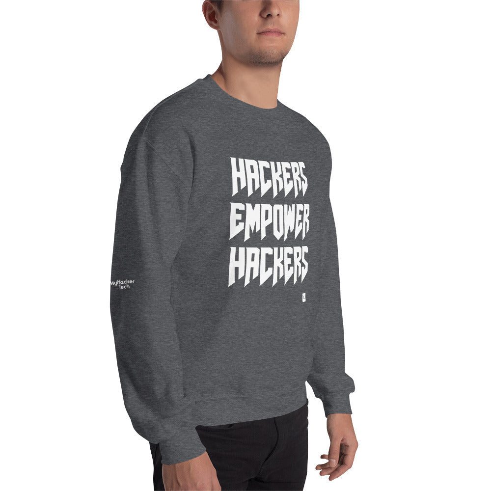 Hackers empower hackers - Unisex Sweatshirt by DarkByteGear