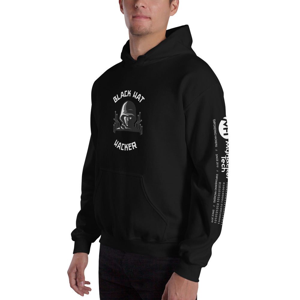 Black Hat Hacker - Unisex Hoodie (print on all sides) by DarkByteGear
