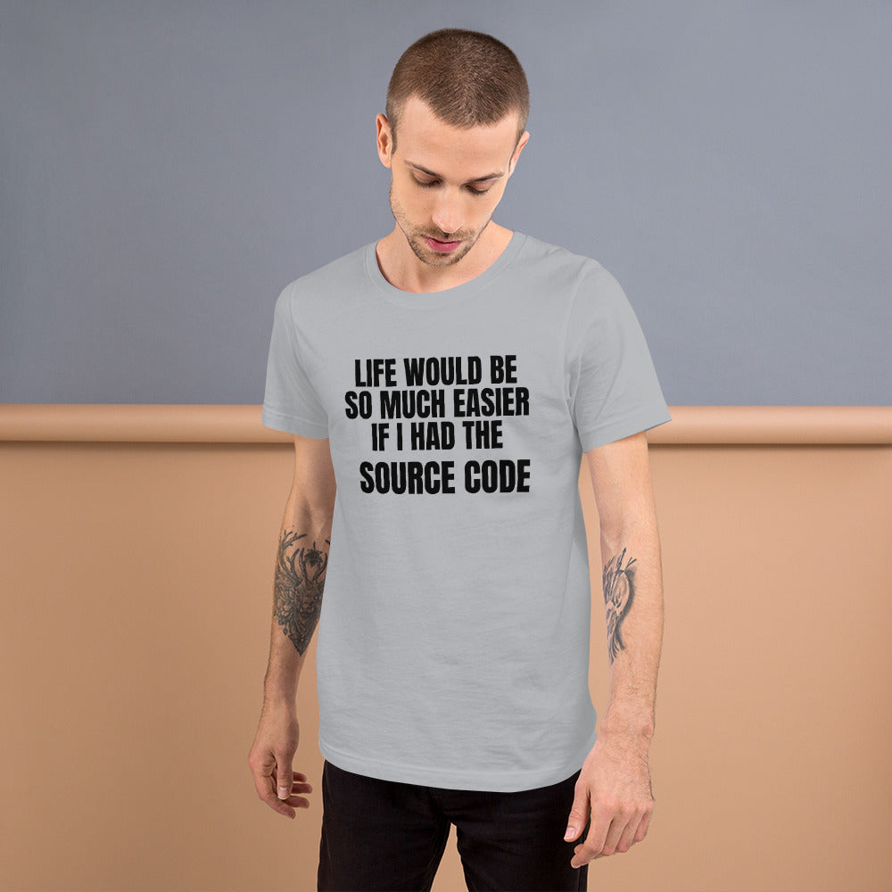 Source code - Short-Sleeve Unisex T-Shirt (black text) by DarkByteGear