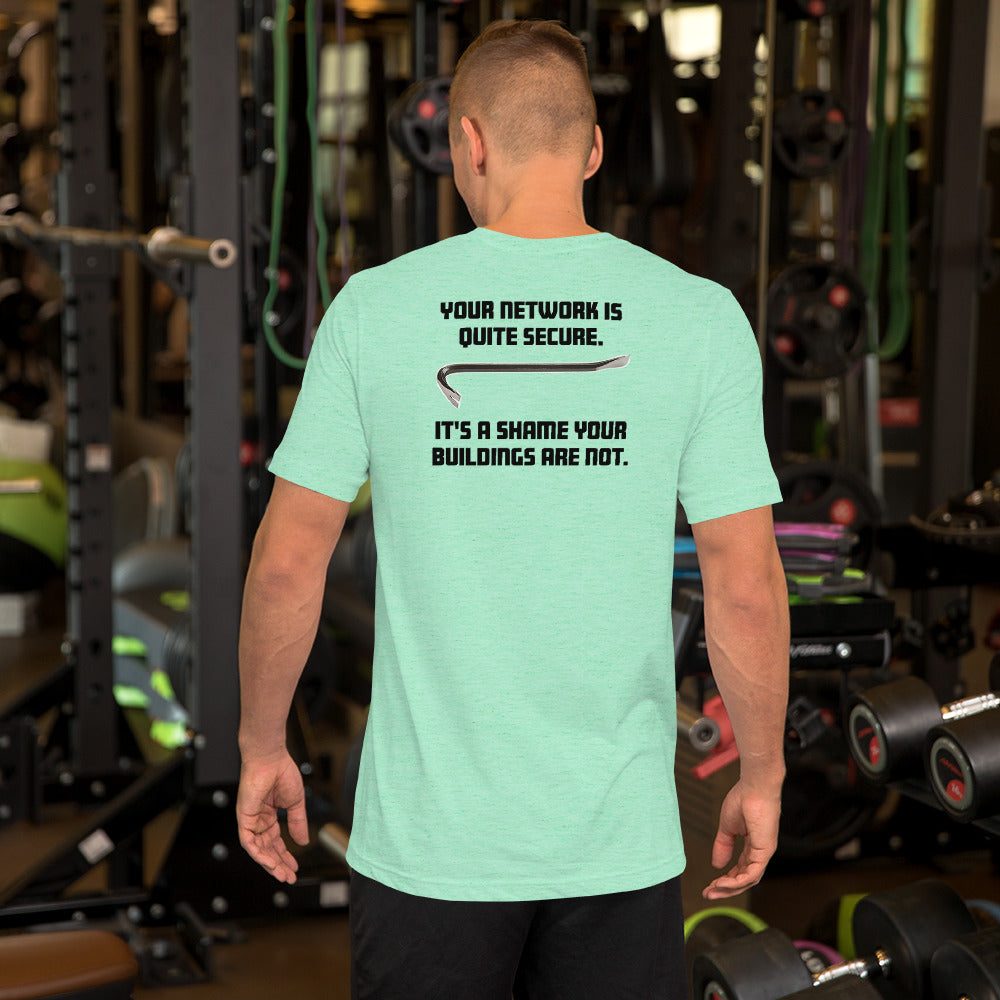 Your network is quite secure - Short-Sleeve Unisex T-Shirt (black text) by DarkByteGear