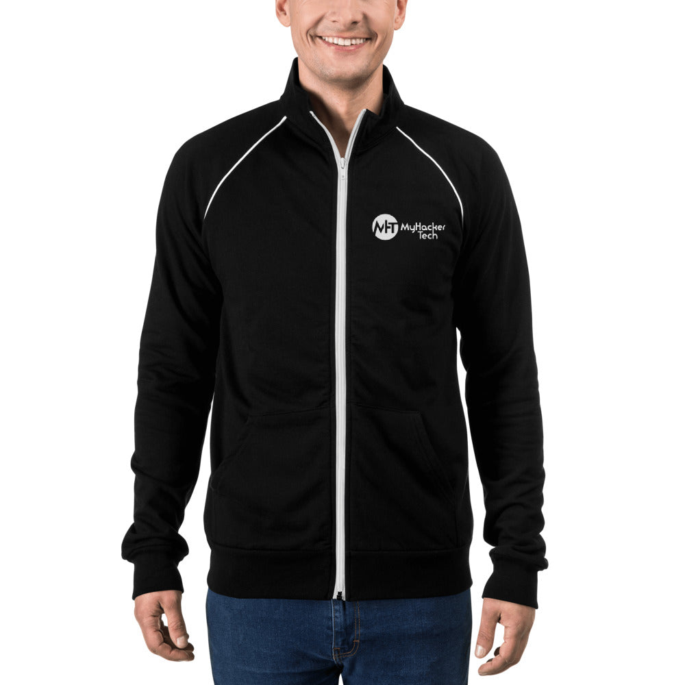 Linux Hackers - Bash Fork Bomb - Piped Fleece Jacket ( with back design) by DarkByteGear