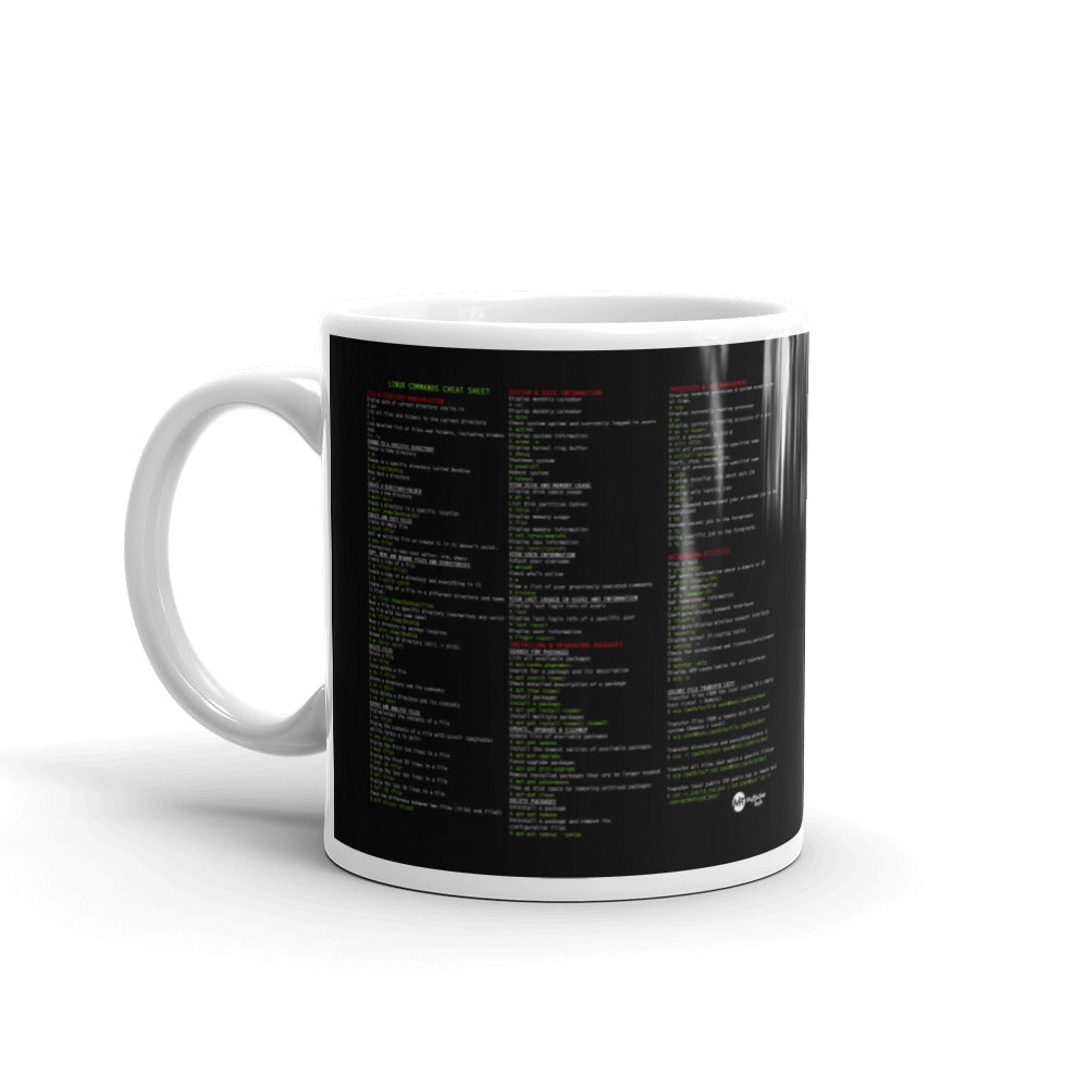 Linux Commands Cheat Sheet - Mug by DarkByteGear