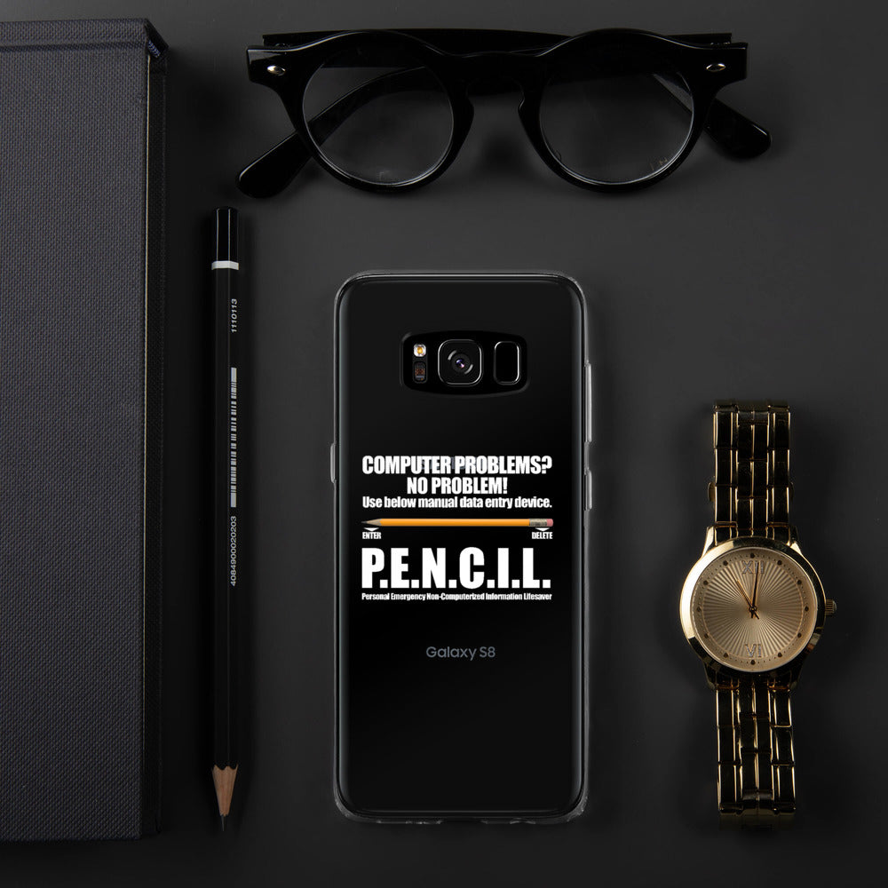 P.E.N.C.I.L. - Samsung Case (white text) by DarkByteGear