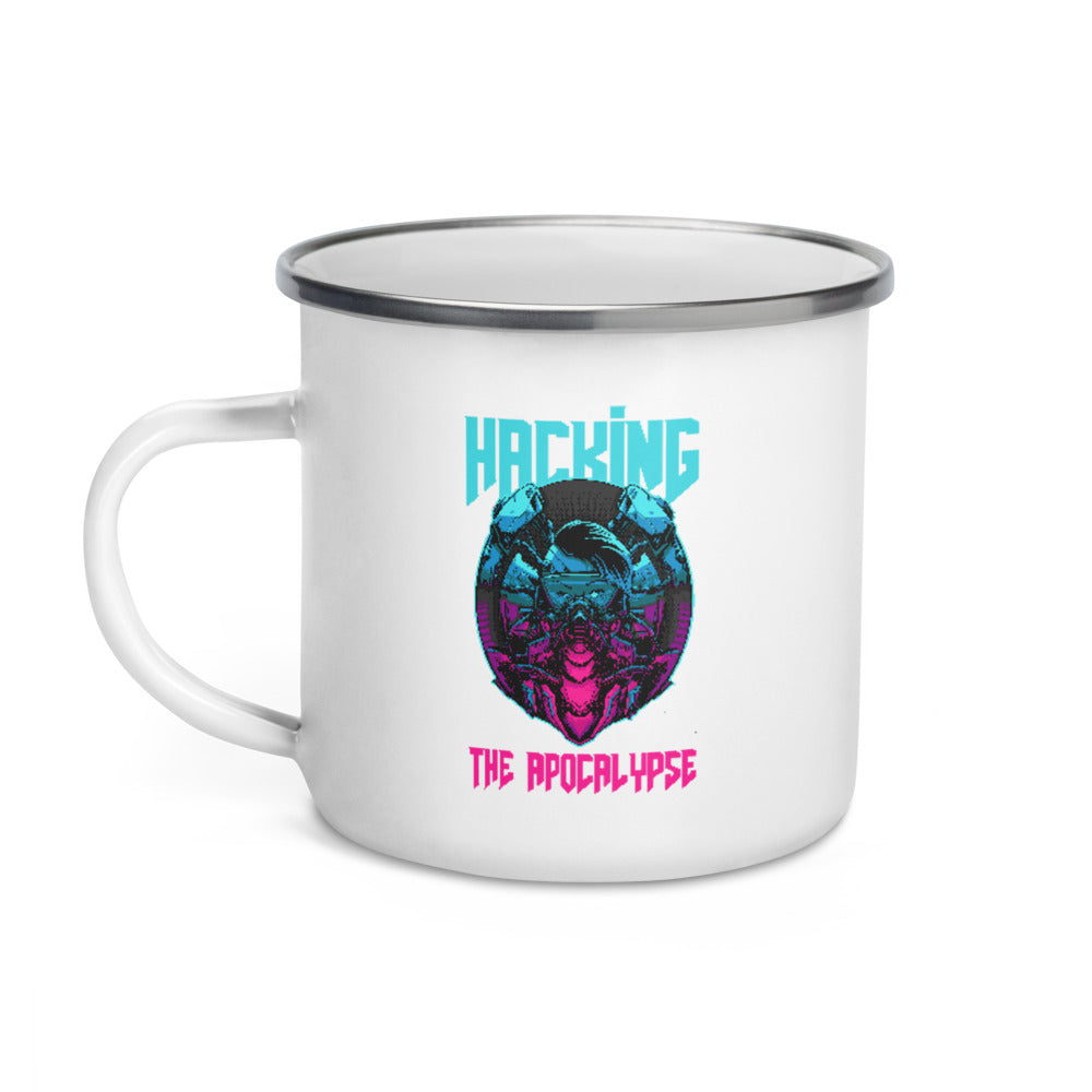 Hacking the apocalypse - Enamel Mug by DarkByteGear