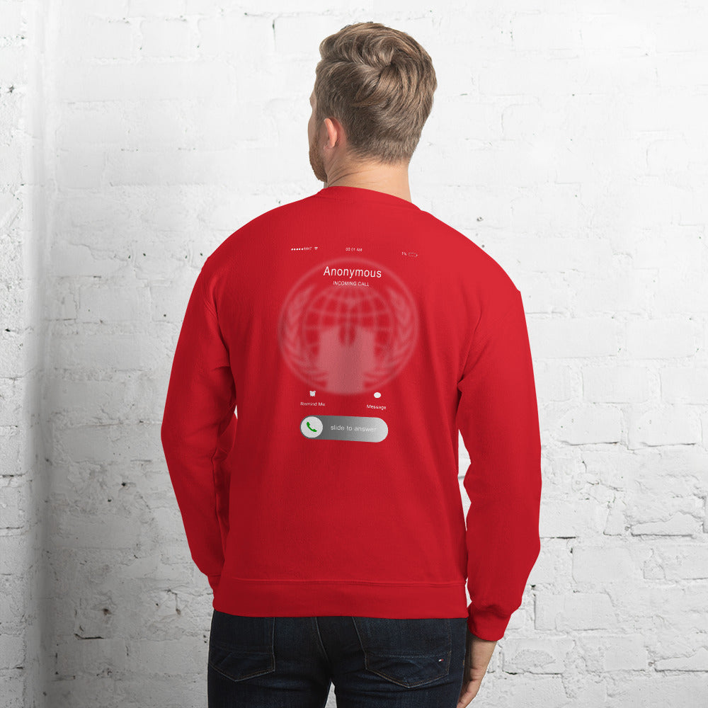 Anonymous incoming call - Unisex Sweatshirt by DarkByteGear