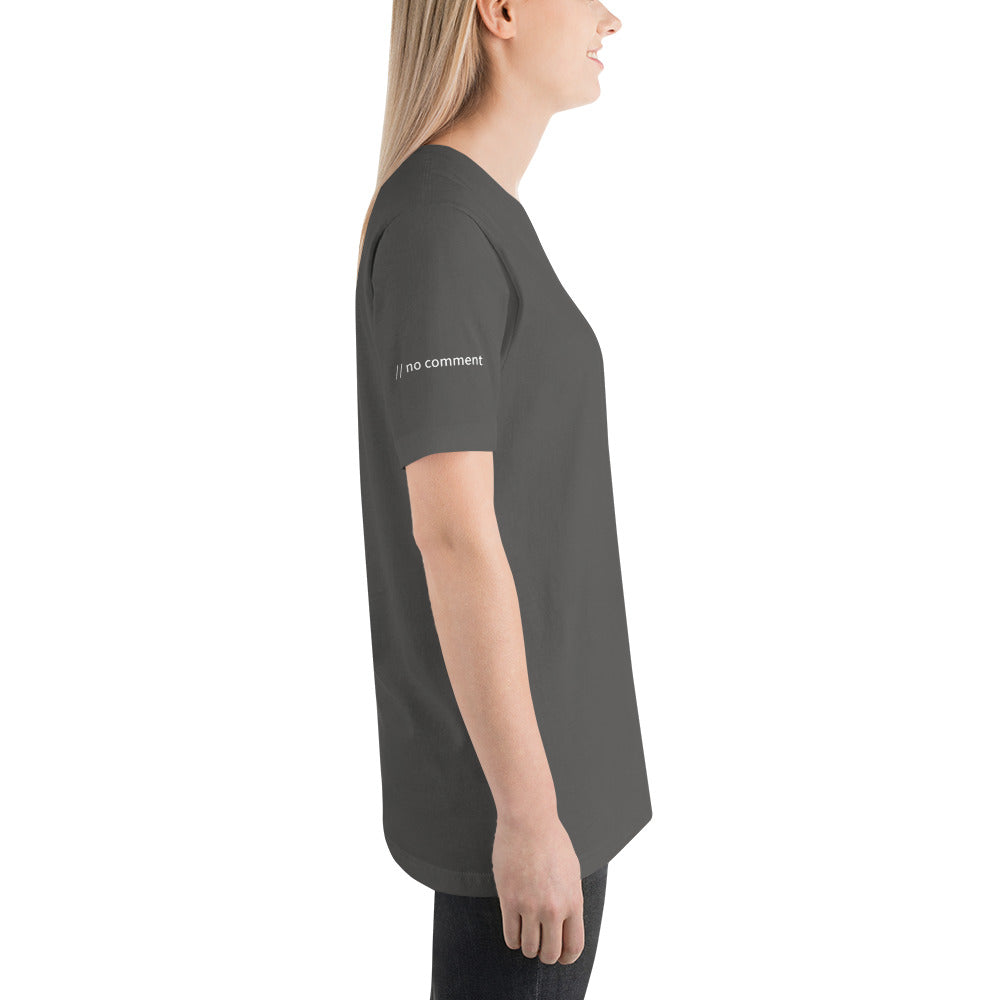 // no comment - Short-Sleeve Unisex T-Shirt (with all sides design) by DarkByteGear