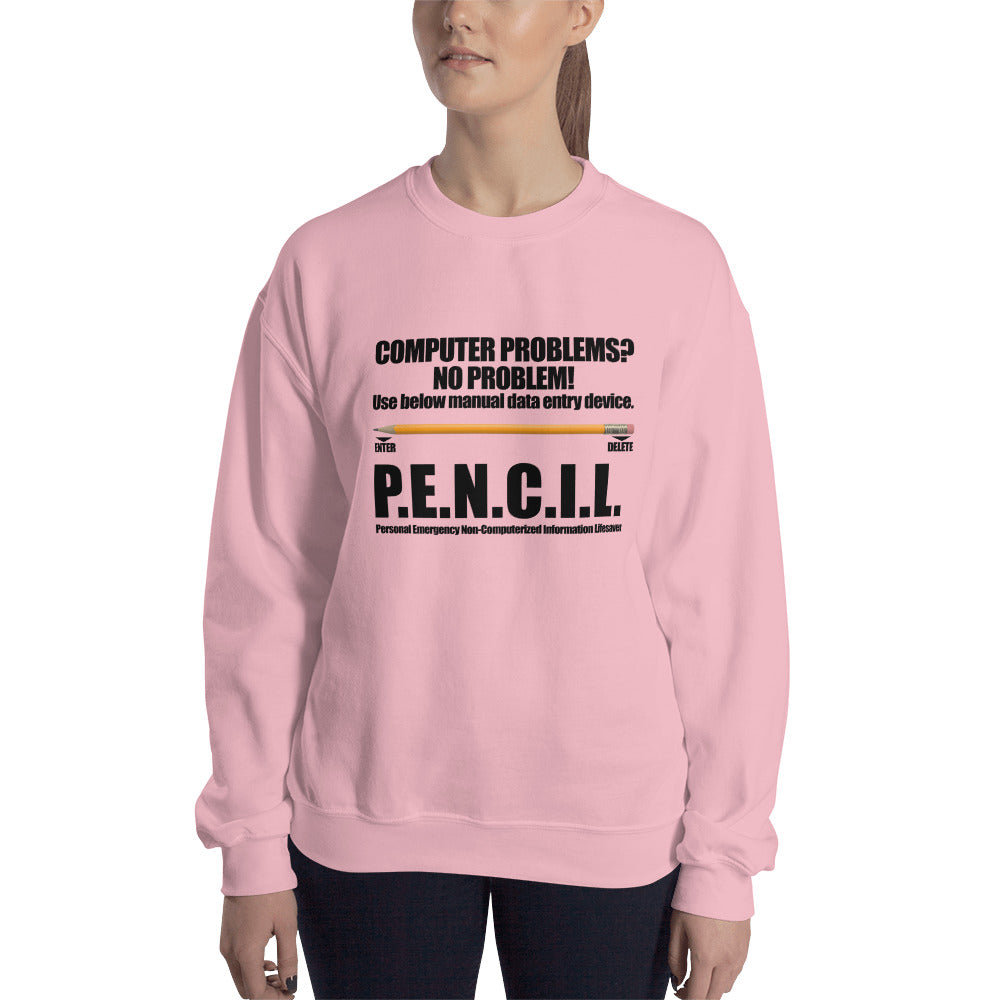 P.E.N.C.I.L. - Sweatshirt (black text) by DarkByteGear