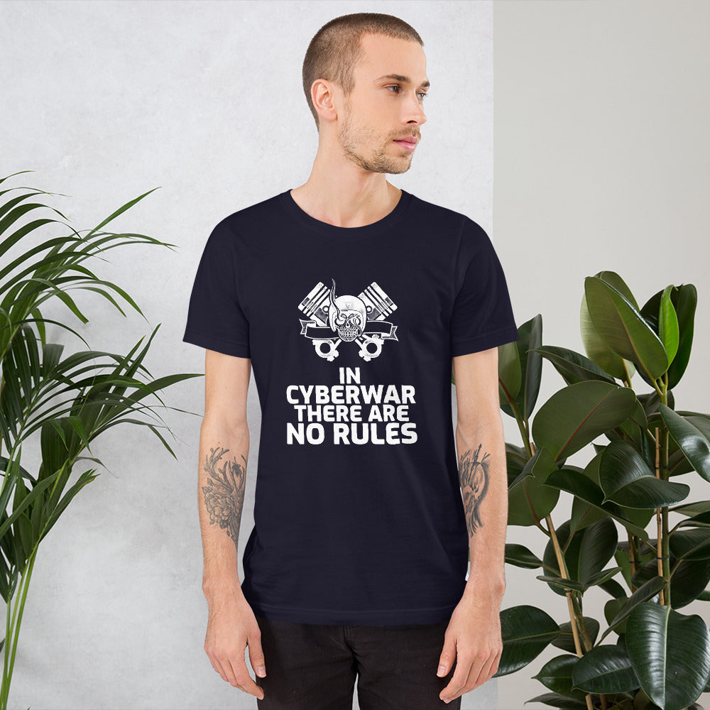 In cyberwar, there are no rules - Short-Sleeve Unisex T-Shirt by DarkByteGear