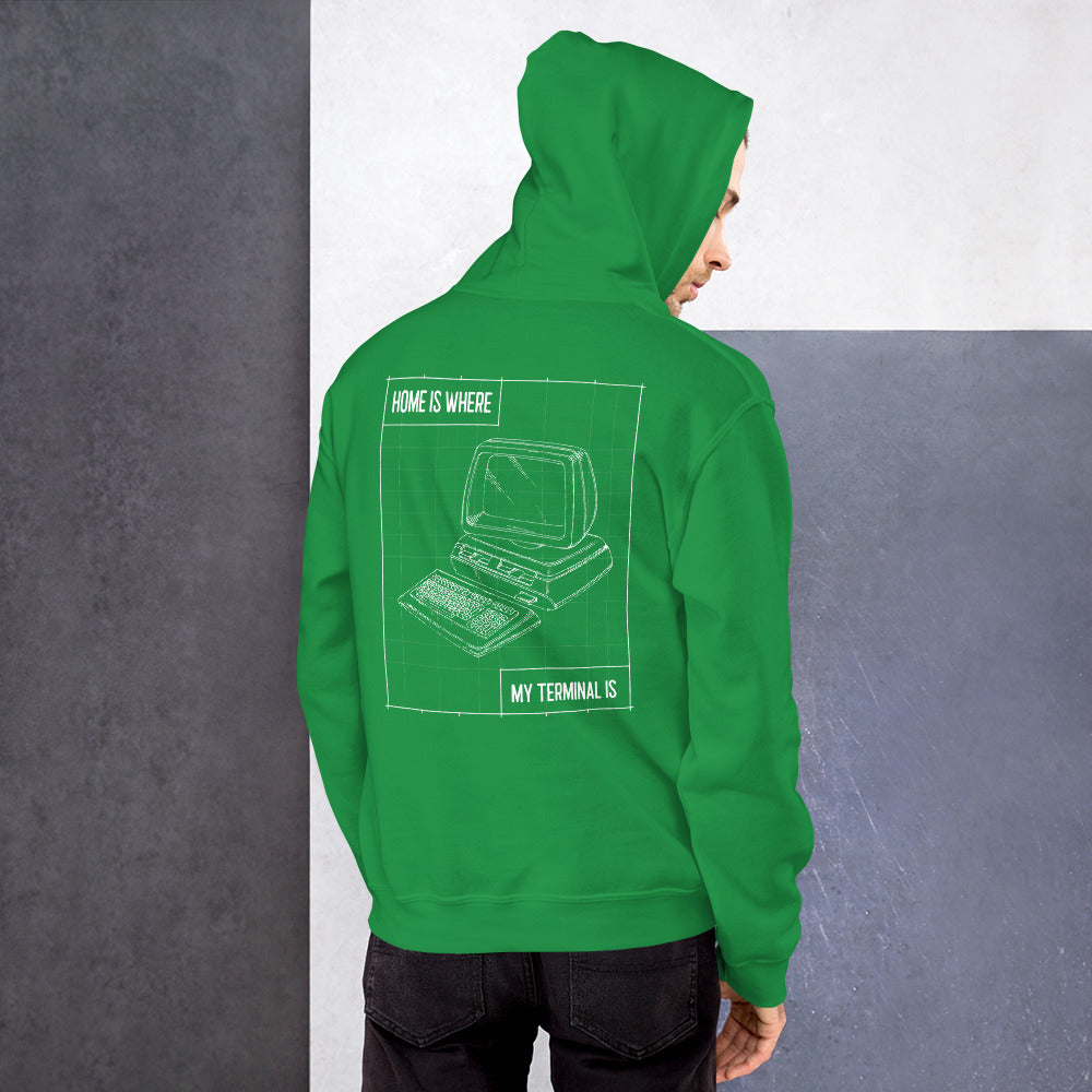 Home is where my terminal is - Unisex Hoodie by DarkByteGear