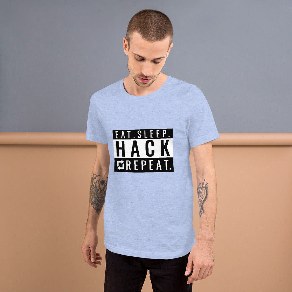 Eat seep hack repeat - Short-Sleeve Unisex T-Shirt by DarkByteGear