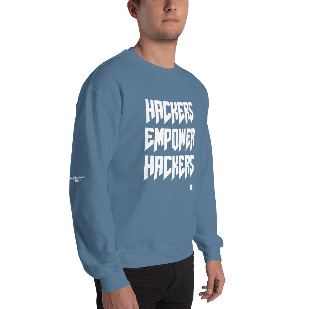 Hackers empower hackers - Unisex Sweatshirt by DarkByteGear