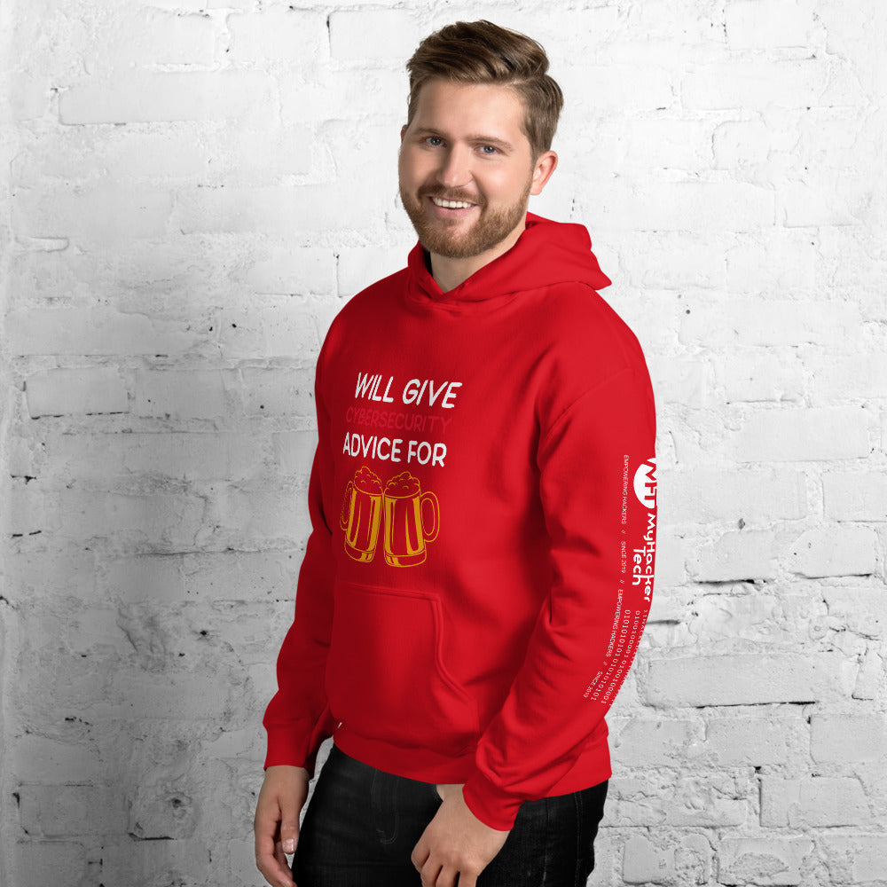 Will give cyber security advice for beer - Unisex Hoodie by DarkByteGear