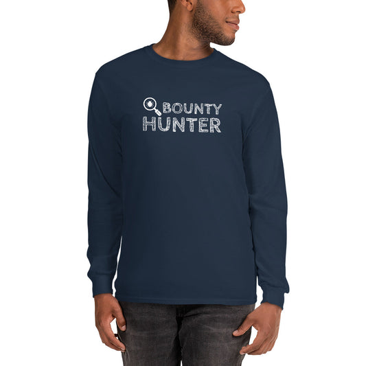 Bug bounty hunter - Long Sleeve T-Shirt (white text) by DarkByteGear