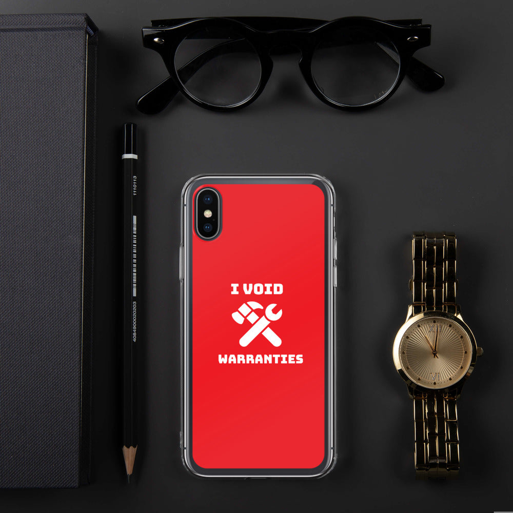 I void warranties - iPhone Case (red) by DarkByteGear