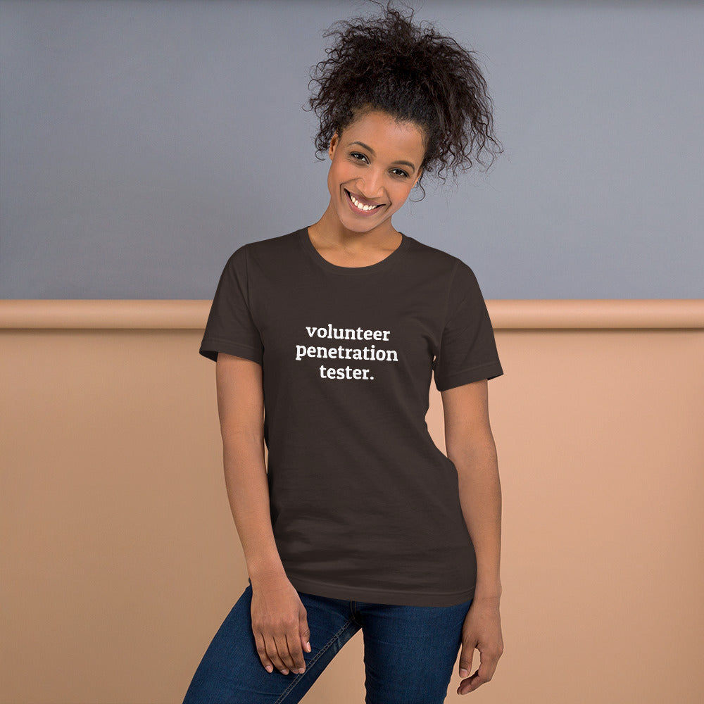 Volunteer Pentester - Short-Sleeve Unisex T-Shirt (White text) by DarkByteGear