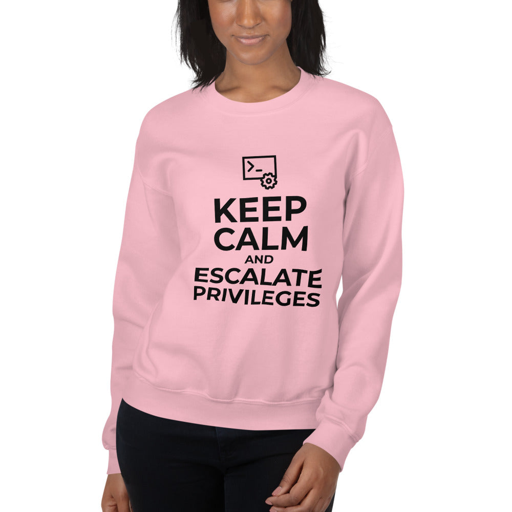 Keep calm and escalate privileges - Unisex Sweatshirt by DarkByteGear