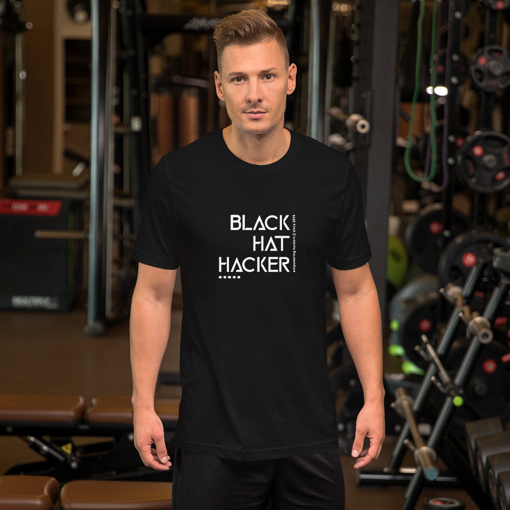 Black Hat Hacker v1 - Short-Sleeve Unisex T-Shirt by DarkByteGear